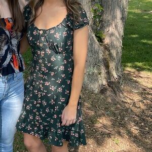 Green Floral Dress